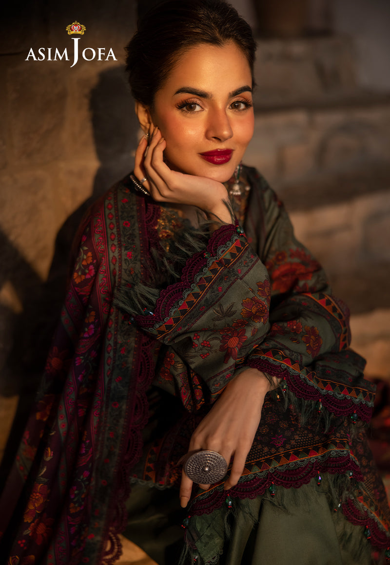 Asim Jofa Designers Limited Edition Ajuwd-17 Embroidered Stitched 3 Pcs