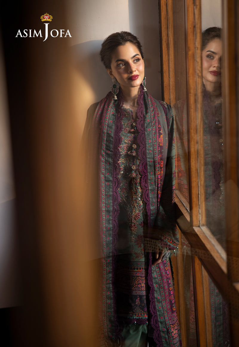 Asim Jofa Designers Limited Edition Ajuwd-17 Embroidered Stitched 3 Pcs