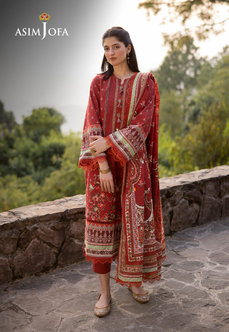 Asim Jofa Designers Limited Edition Ajuwd-35 Printed Stitched 3 Pcs