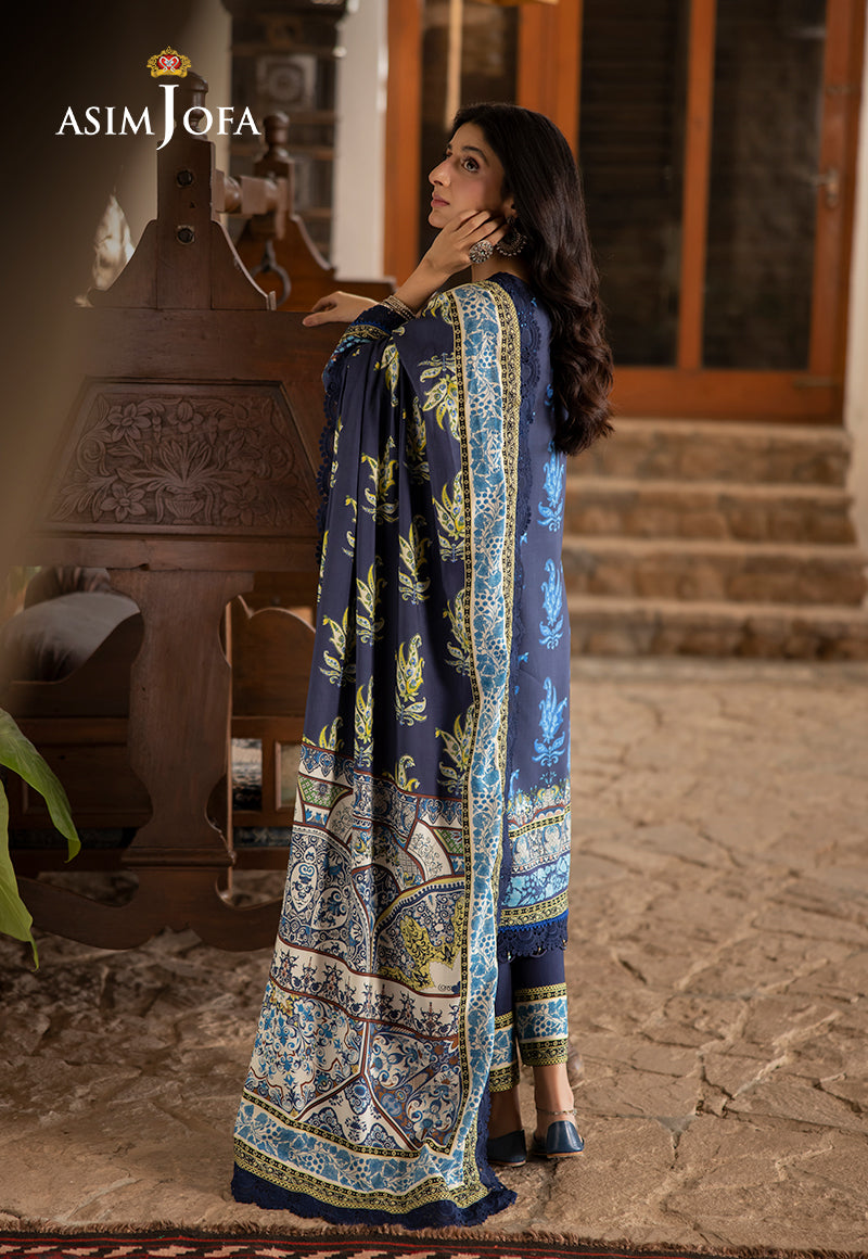 Asim Jofa Designers Limited Edition Ajuwd-16 Embroidered Stitched 3 Pcs
