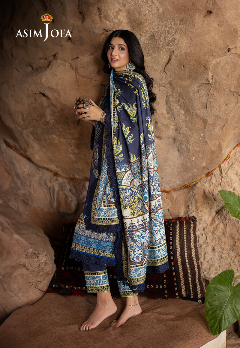 Asim Jofa Designers Limited Edition Ajuwd-16 Embroidered Stitched 3 Pcs
