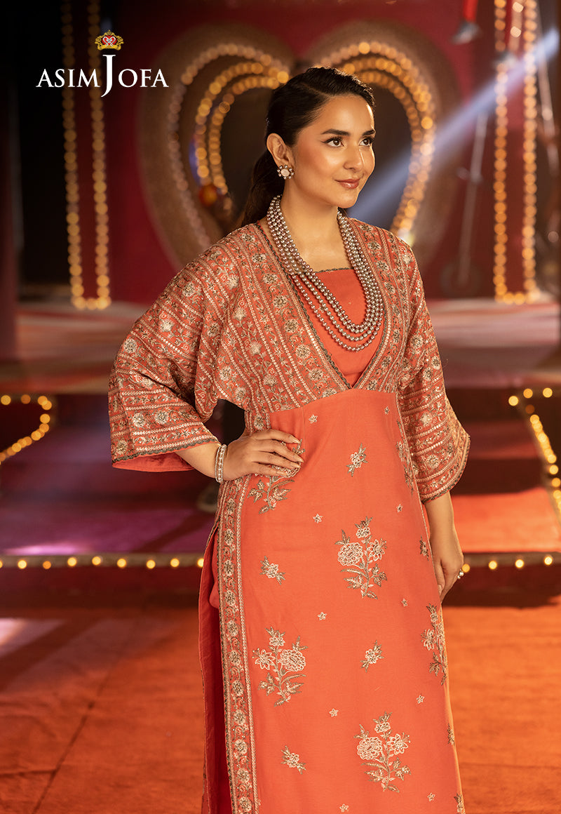 Asim Jofa Unstitched 3 Piece Luxury Festive Rejoice AJLFF-14 Embroidered Chiffon 2 Pcs