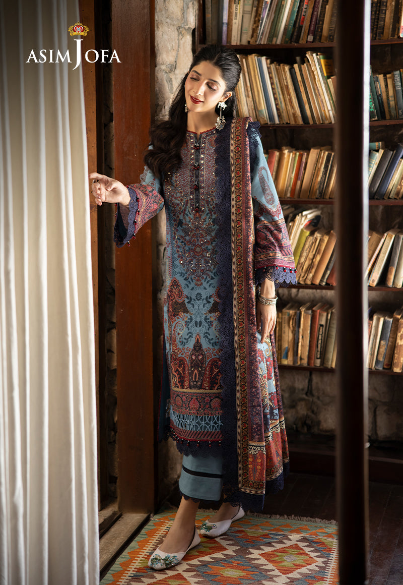 Asim Jofa Designers Limited Edition Ajuwd-01 Embroidered Stitched 3 Pcs
