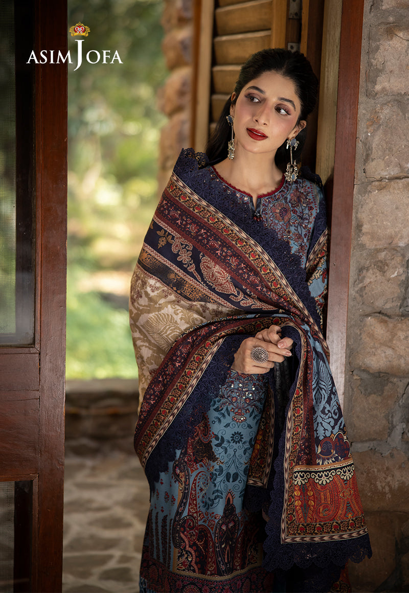 Asim Jofa Designers Limited Edition Ajuwd-01 Embroidered Stitched 3 Pcs