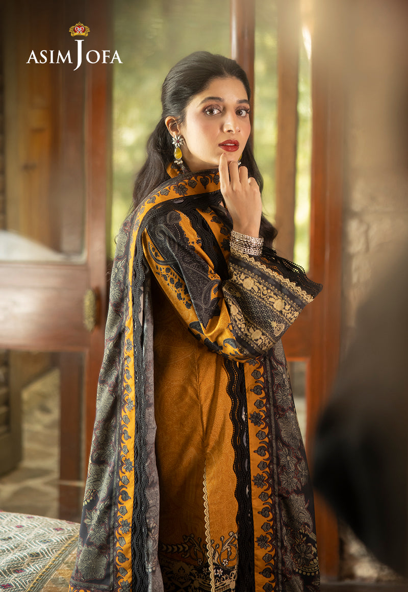 Asim Jofa Designers Limited Edition Ajuwd-23 Embroidered Stitched 3 Pcs