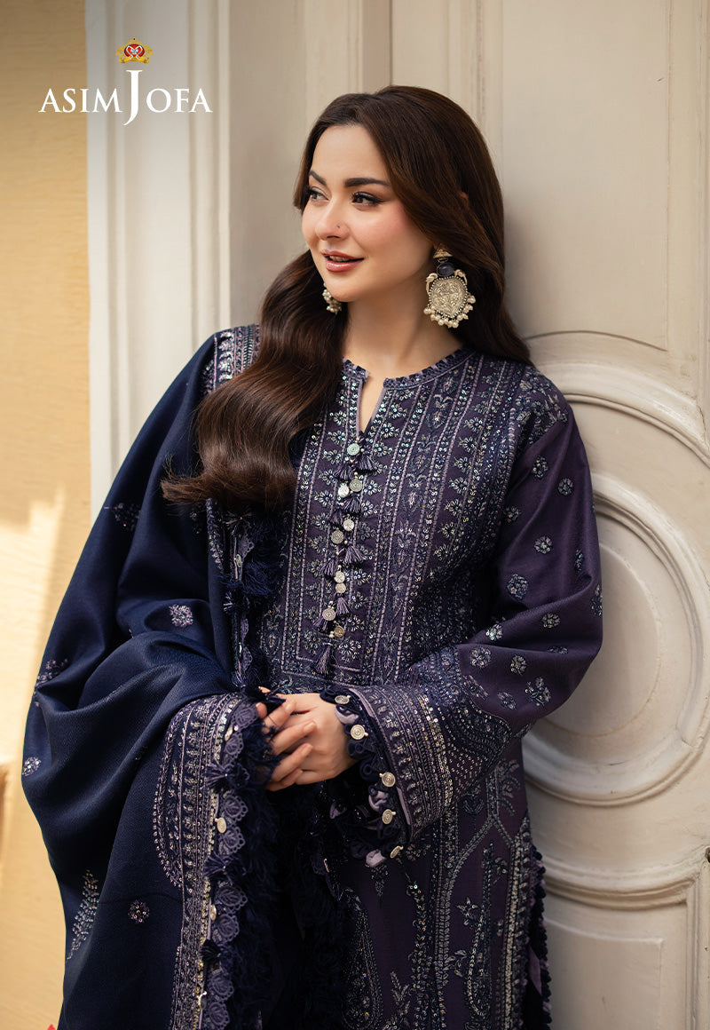 Asim Jofa Designers Limited Edition Ajkid-05 Embroidered Twill Stitched 3 Pc