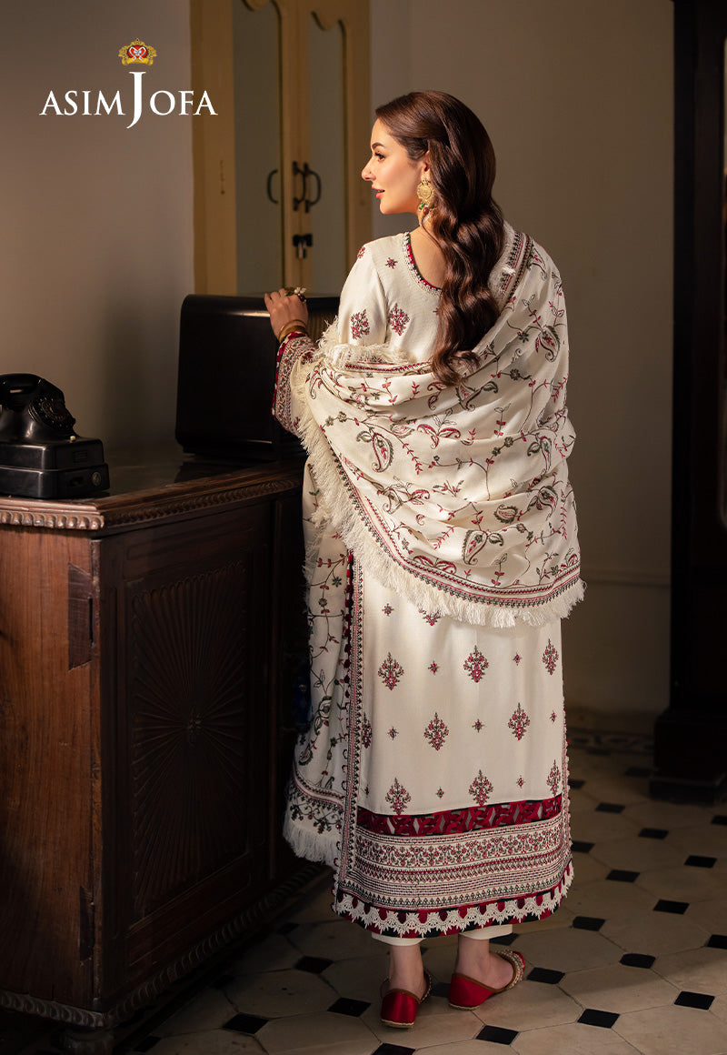 Asim Jofa Designers Limited Edition Ajkid-08 Embroidered Stitched 3 Pcs