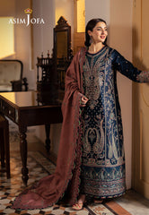 Asim Jofa Pashmina Ajki-03 Embroidered Twill 3 Pc