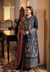 Asim Jofa Pashmina Ajki-03 Embroidered Twill 3 Pc