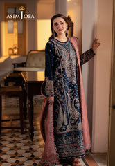 Asim Jofa Pashmina Ajki-03 Embroidered Twill 3 Pc