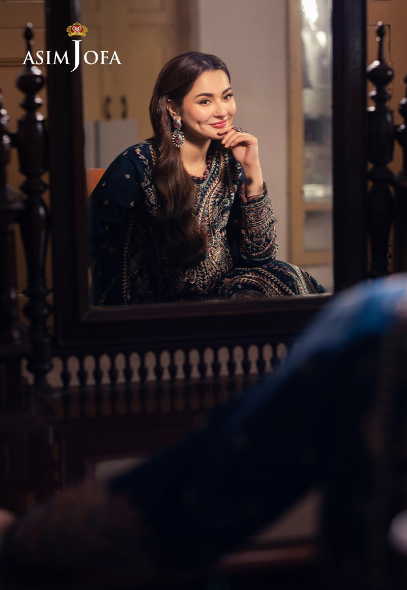 Asim Jofa Pashmina Ajki-03 Embroidered Twill 3 Pc