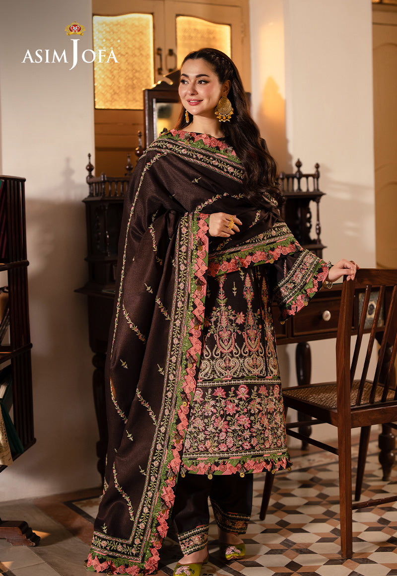 Asim Jofa PashminaAjki-09 Embroidered Twill 3 Pc
