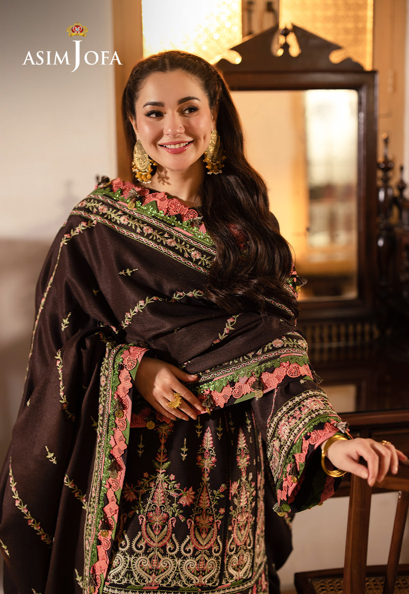 Asim Jofa PashminaAjki-09 Embroidered Twill 3 Pc