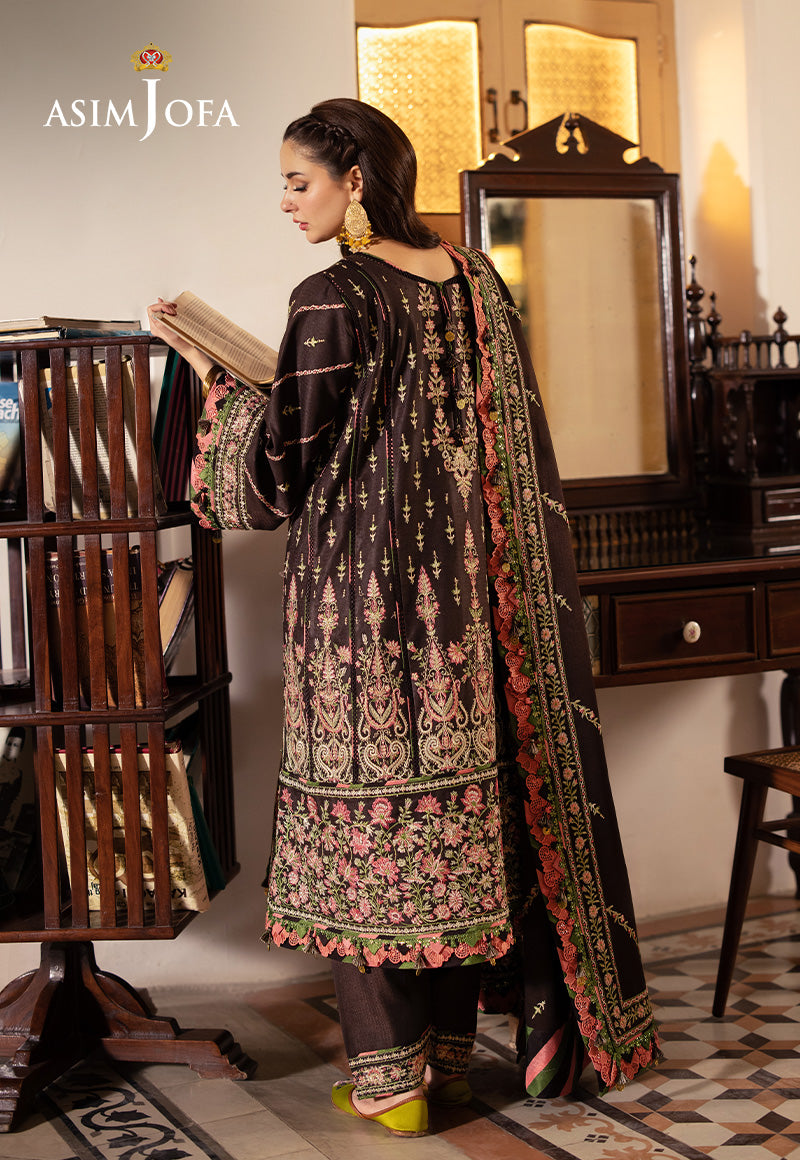 Asim Jofa PashminaAjki-09 Embroidered Twill 3 Pc
