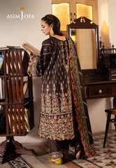 Asim Jofa PashminaAjki-09 Embroidered Twill 3 Pc
