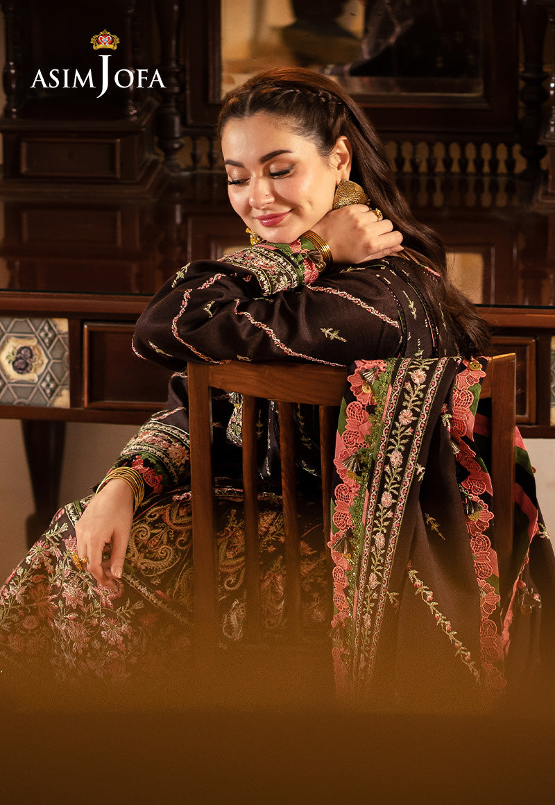Asim Jofa PashminaAjki-09 Embroidered Twill 3 Pc
