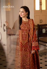 Asim Jofa Pashmina Ajki-07 Embroidered Twill 3 Pc