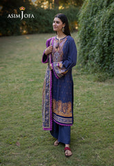 Asim Jofa Winter Collection Ajuw-67 Printed Viscose 3 Pcs