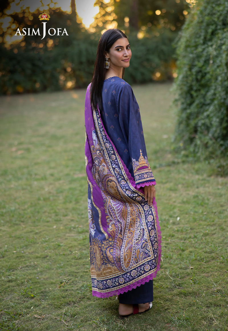 Asim Jofa Winter Collection Ajuw-67 Printed Viscose 3 Pcs
