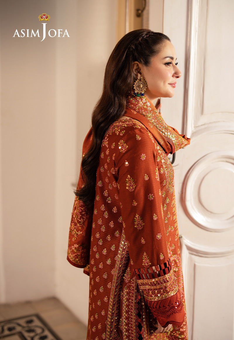 Asim Jofa Pashmina Ajki-07 Embroidered Twill 3 Pc