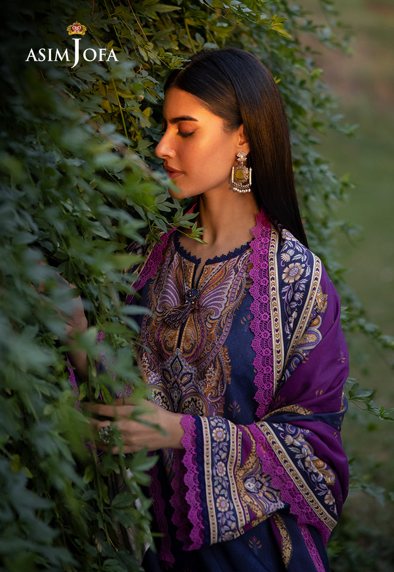 Asim Jofa Winter Collection Ajuw-67 Printed Viscose 3 Pcs