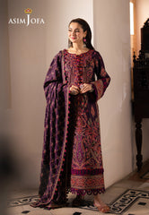 Asim Jofa Pashmina Ajki-02 Embroidered Twill 3 Pc