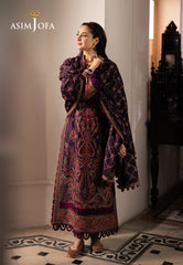 Asim Jofa Pashmina Ajki-02 Embroidered Twill 3 Pc