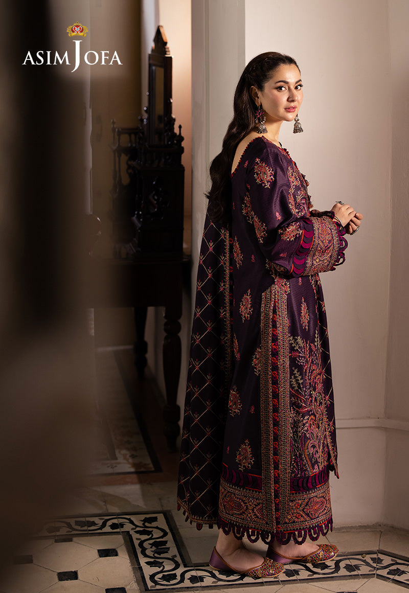 Asim Jofa Pashmina Ajki-02 Embroidered Twill 3 Pc