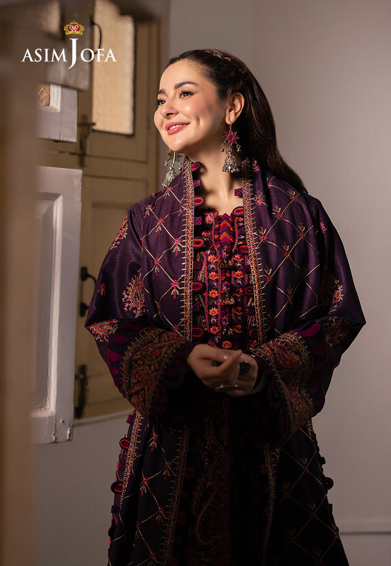 Asim Jofa Pashmina Ajki-02 Embroidered Twill 3 Pc