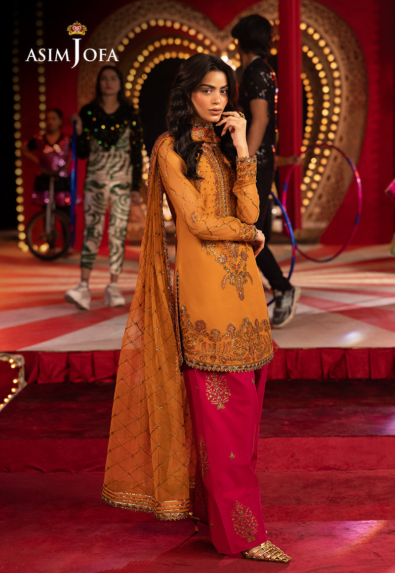 Asim Jofa Unstitched 3 Piece Luxury Festive Rejoice AJLFF-05 Embroidered Net 3 Pcs