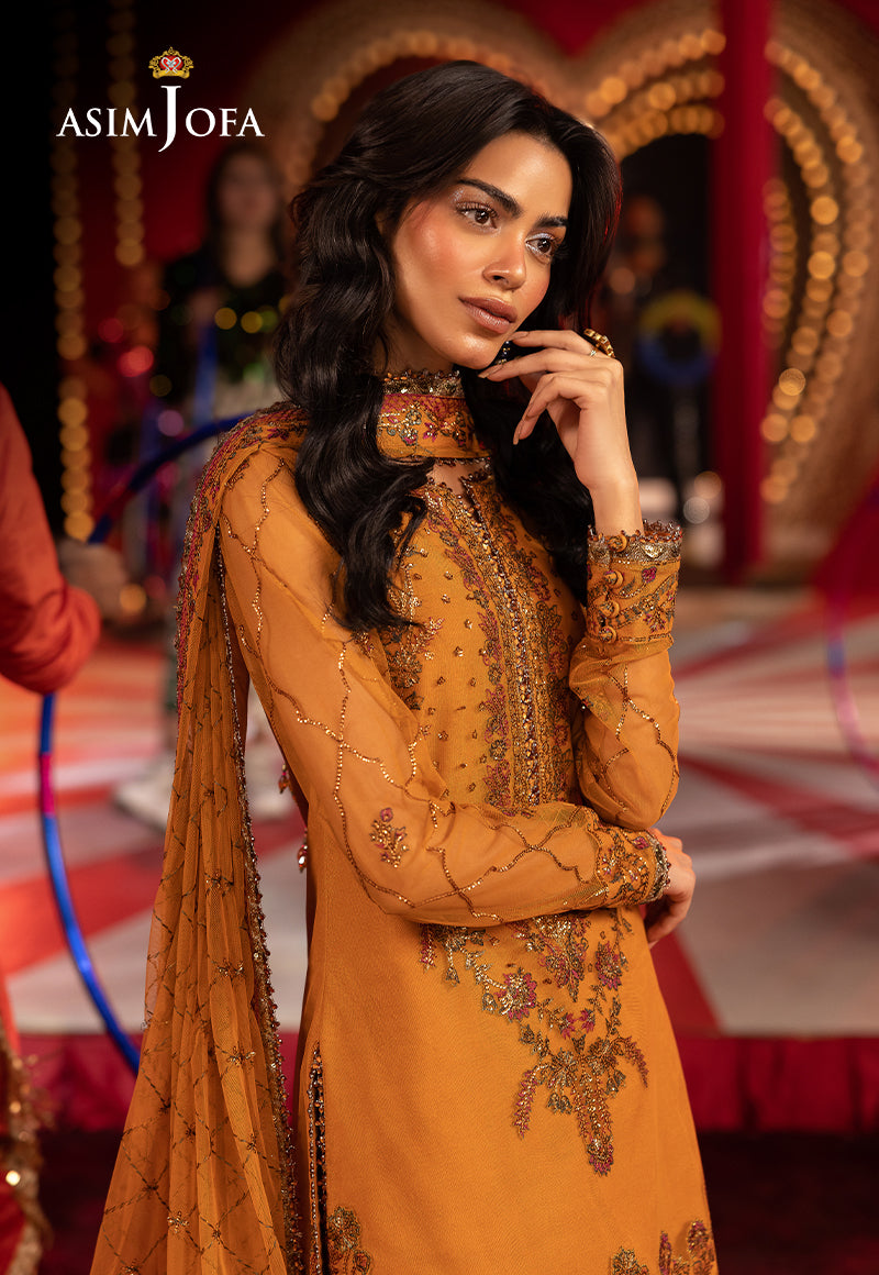 Asim Jofa Unstitched 3 Piece Luxury Festive Rejoice AJLFF-05 Embroidered Net 3 Pcs
