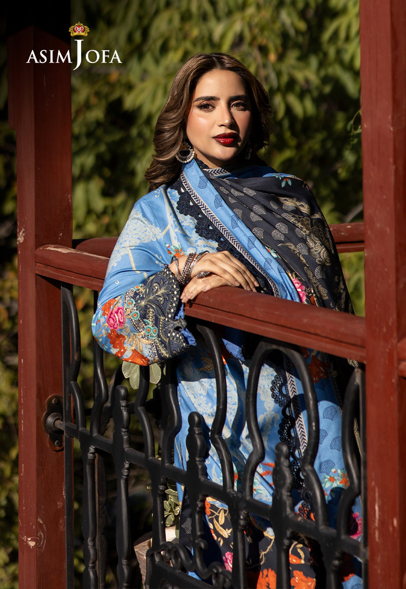 Asim Jofa Designers Limited Edition Ajuwd-25 Embroidered Stitched 3 Pcs