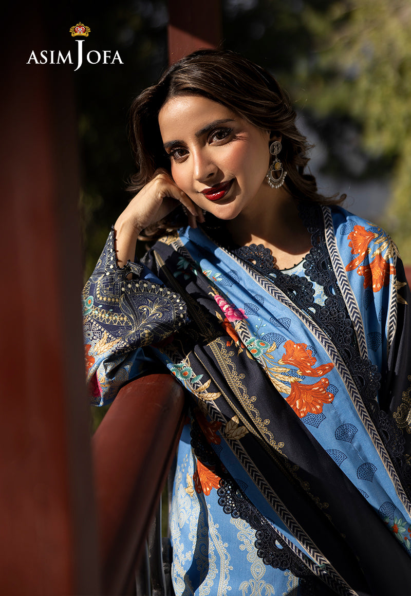 Asim Jofa Designers Limited Edition Ajuwd-25 Embroidered Stitched 3 Pcs