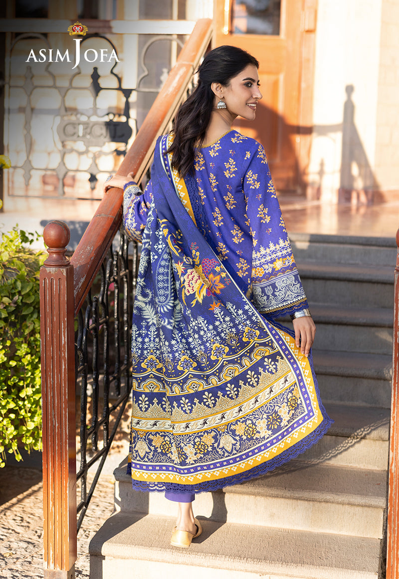 Asim Jofa Winter Collection Ajuw-68 Printed Viscose 3 Pcs