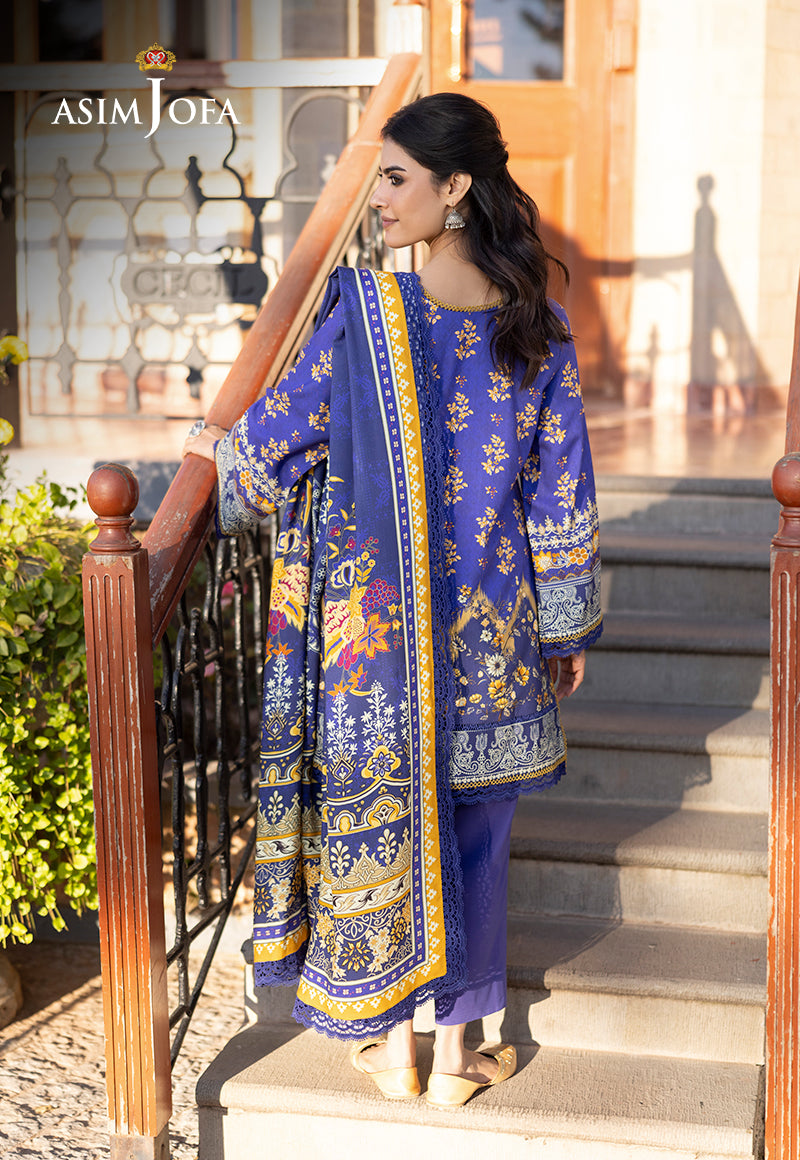 Asim Jofa Winter Collection Ajuw-68 Printed Viscose 3 Pcs