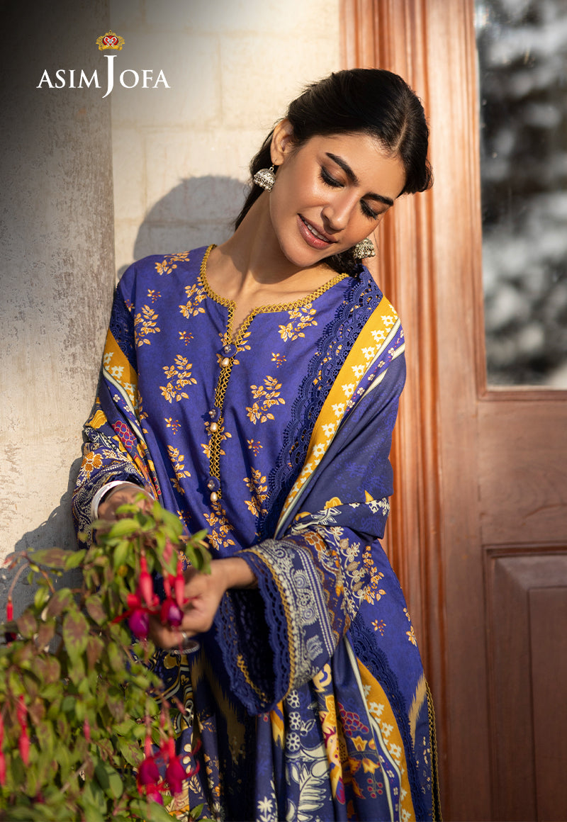 Asim Jofa Winter Collection Ajuw-68 Printed Viscose 3 Pcs