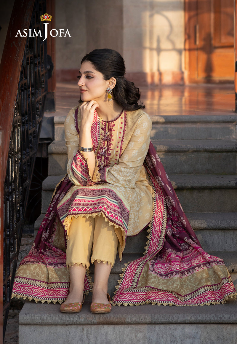 Asim Jofa Designers Limited Edition Ajuwd-36 Printed Stitched 3 Pcs
