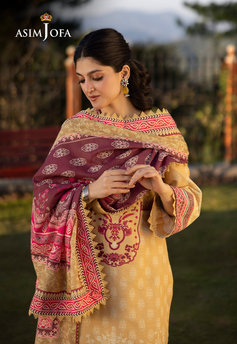Asim Jofa Designers Limited Edition Ajuwd-36 Printed Stitched 3 Pcs