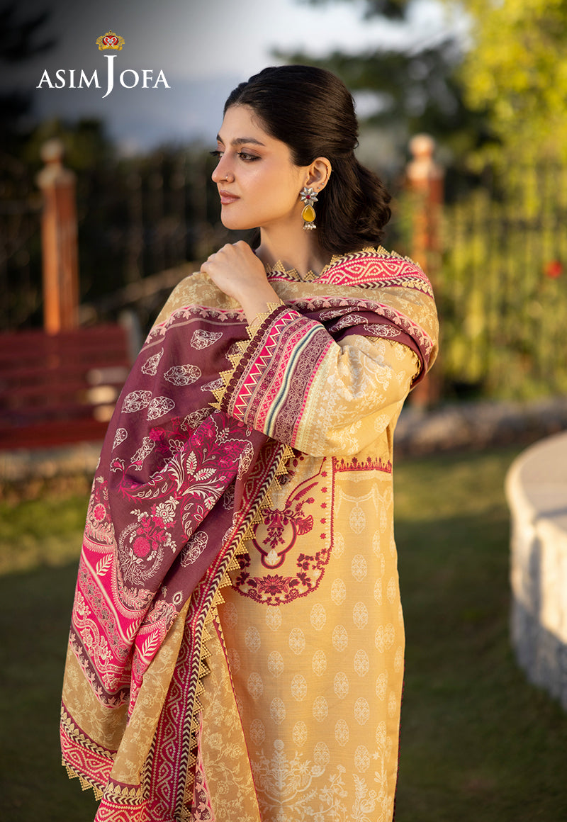 Asim Jofa Designers Limited Edition Ajuwd-36 Printed Stitched 3 Pcs