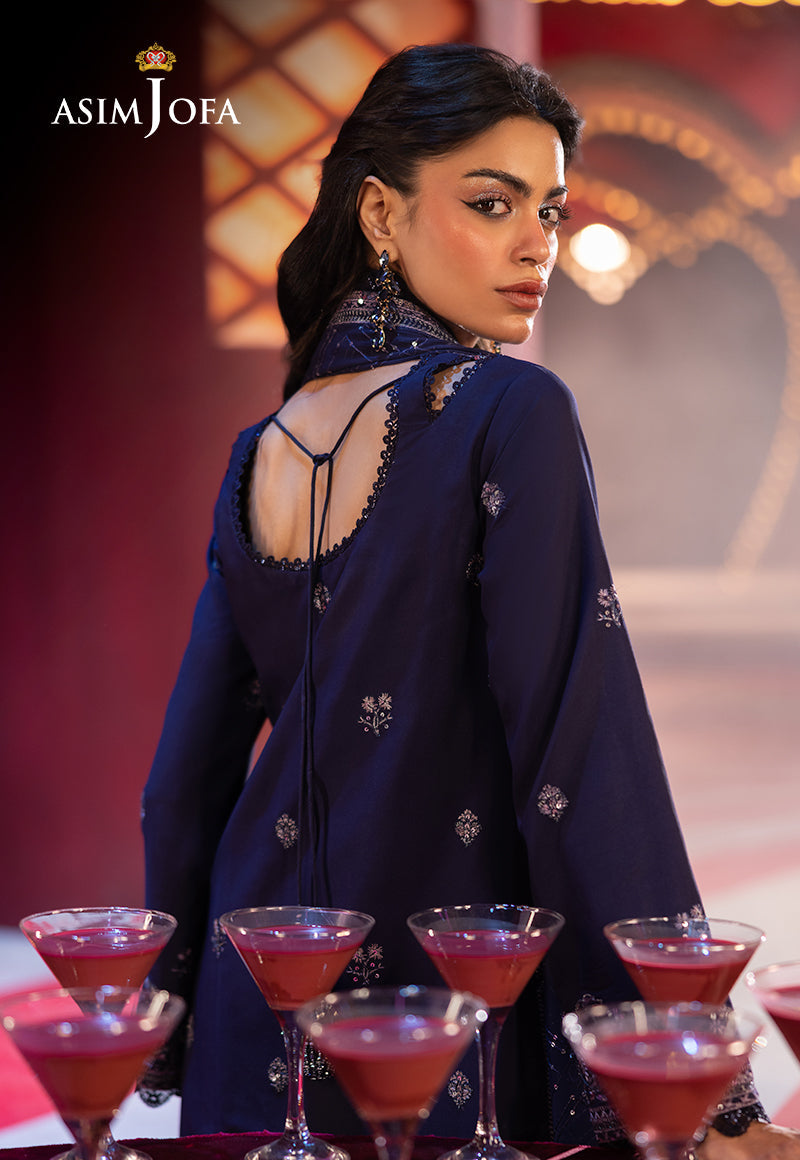 Asim Jofa Unstitched 3 Piece Luxury Festive Rejoice AJLFF-03 Embroidered Silk 3 Pcs