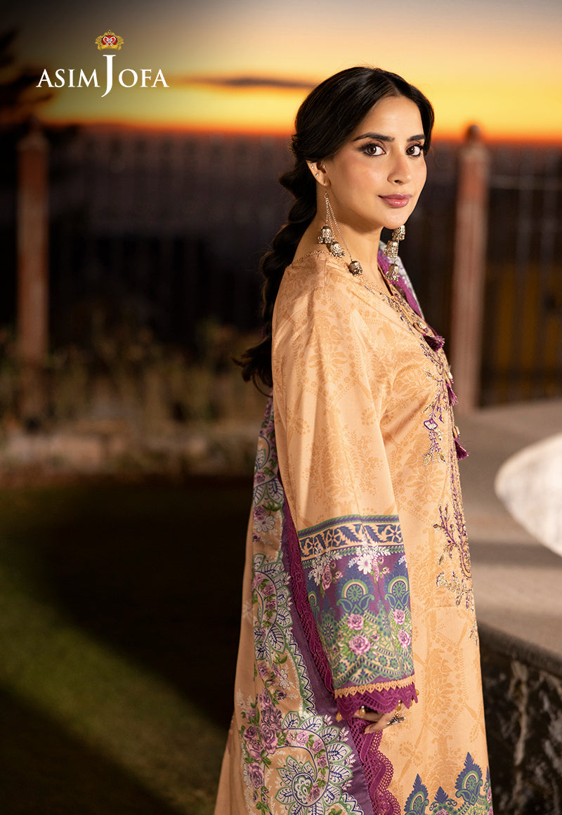 Asim Jofa Designers Limited Edition Ajuwd-19 Embroidered Stitched 3 Pcs
