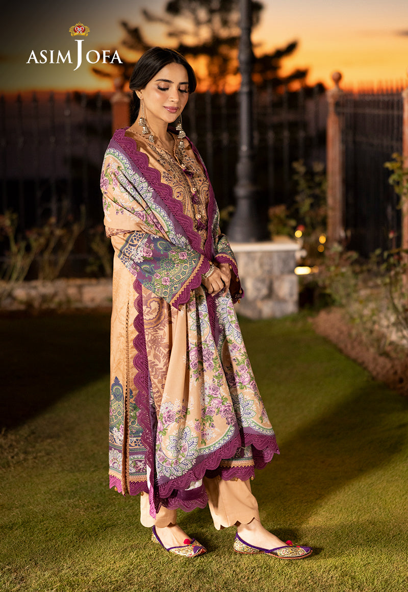 Asim Jofa Designers Limited Edition Ajuwd-19 Embroidered Stitched 3 Pcs