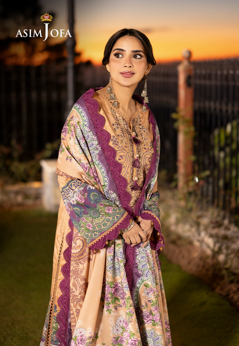 Asim Jofa Designers Limited Edition Ajuwd-19 Embroidered Stitched 3 Pcs