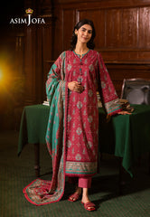 Asim Jofa Prints Unstitched Drop 1 Ajubj-38 Printed Lawn 3 Pcs