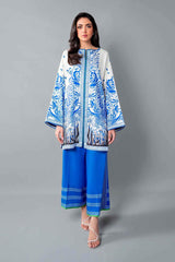 Brandlo PK Blue and White Striped Co-ord Set - Stylish 2 Piece Stitched Design Y-13