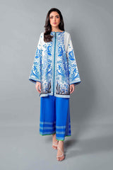 Brandlo PK Blue and White Striped Co-ord Set - Stylish 2 Piece Stitched Design Y-13