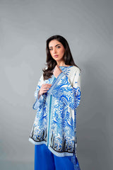 Brandlo PK Blue and White Striped Co-ord Set - Stylish 2 Piece Stitched Design Y-13