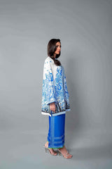 Brandlo PK Blue and White Striped Co-ord Set - Stylish 2 Piece Stitched Design Y-13