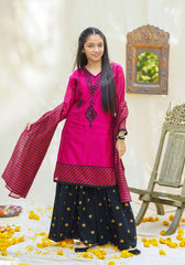 Ochre Clothing Cotton Net Hand Work 3 Pc Suit
