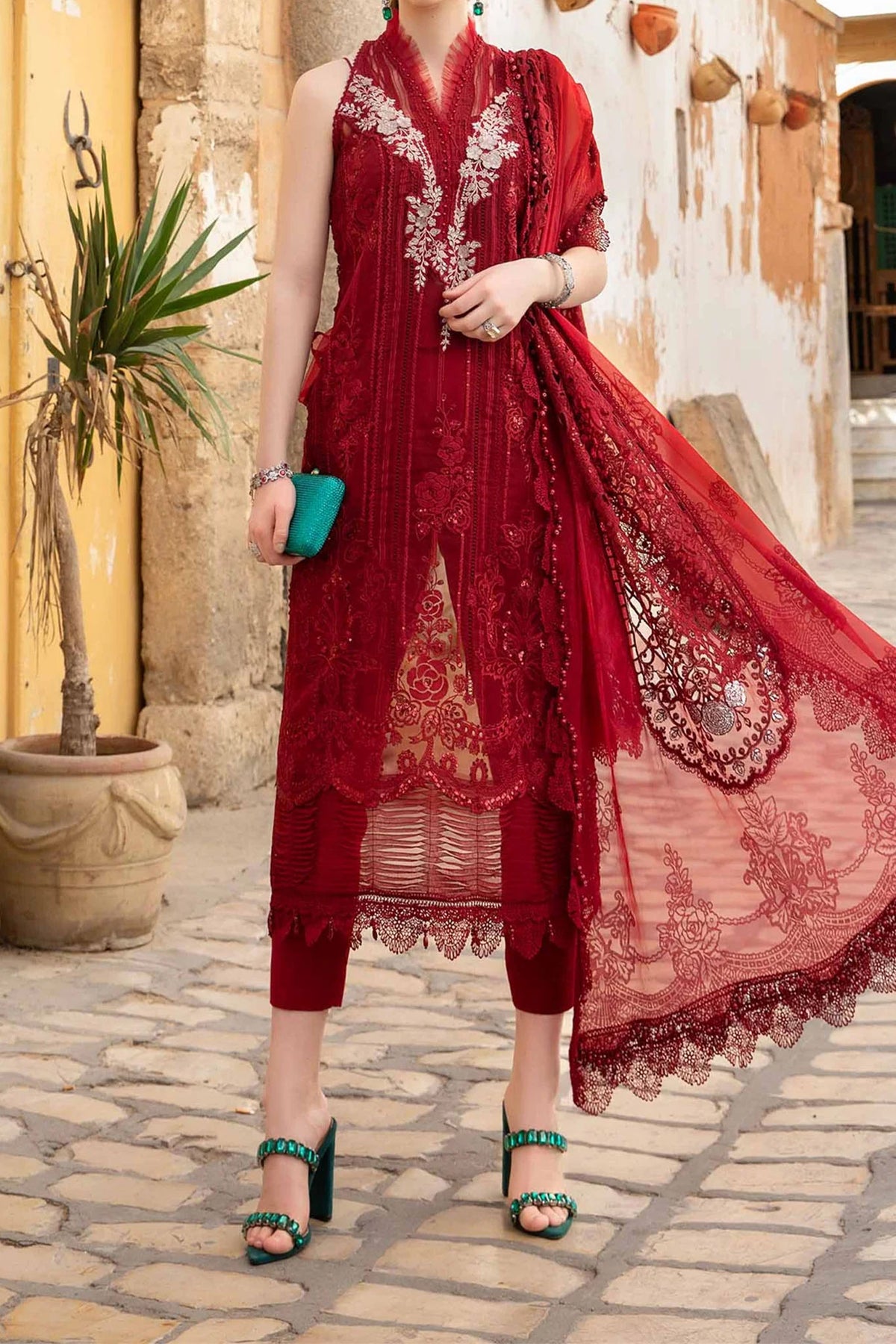 Voyage A Luxe by Maria B Unstitched 3 Piece Luxury Lawn Collection'2024-D-2401-B